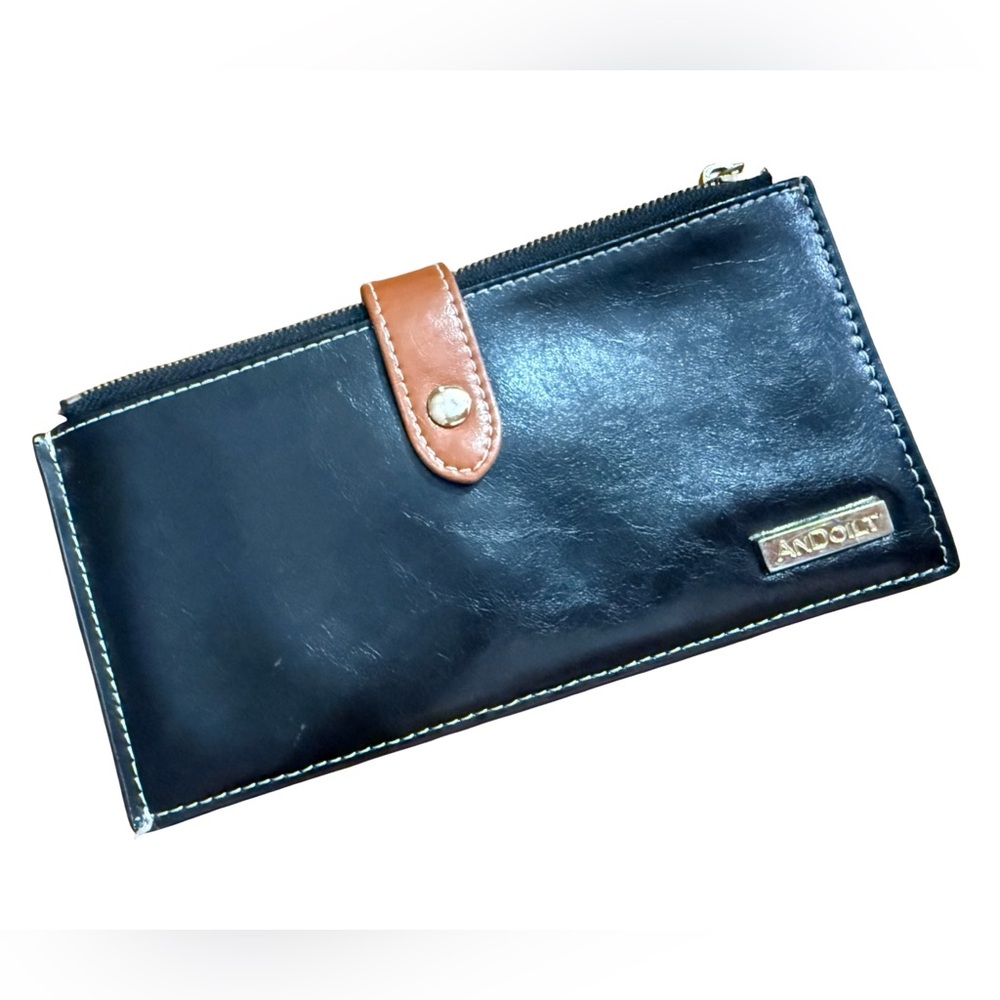 Andoilt Genuine Leather RFID Blocking Credit Cards Compartment Wallet